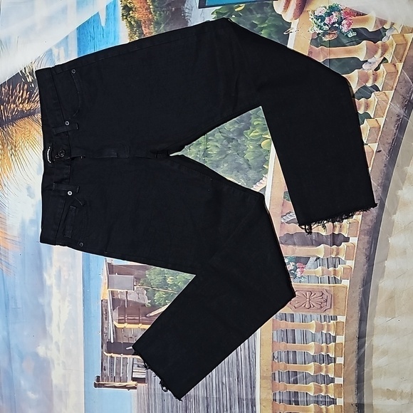 Other Fit Distressed Raw Hem Black Skinny Jeans‎ Size 2 - Picture 1 of 7